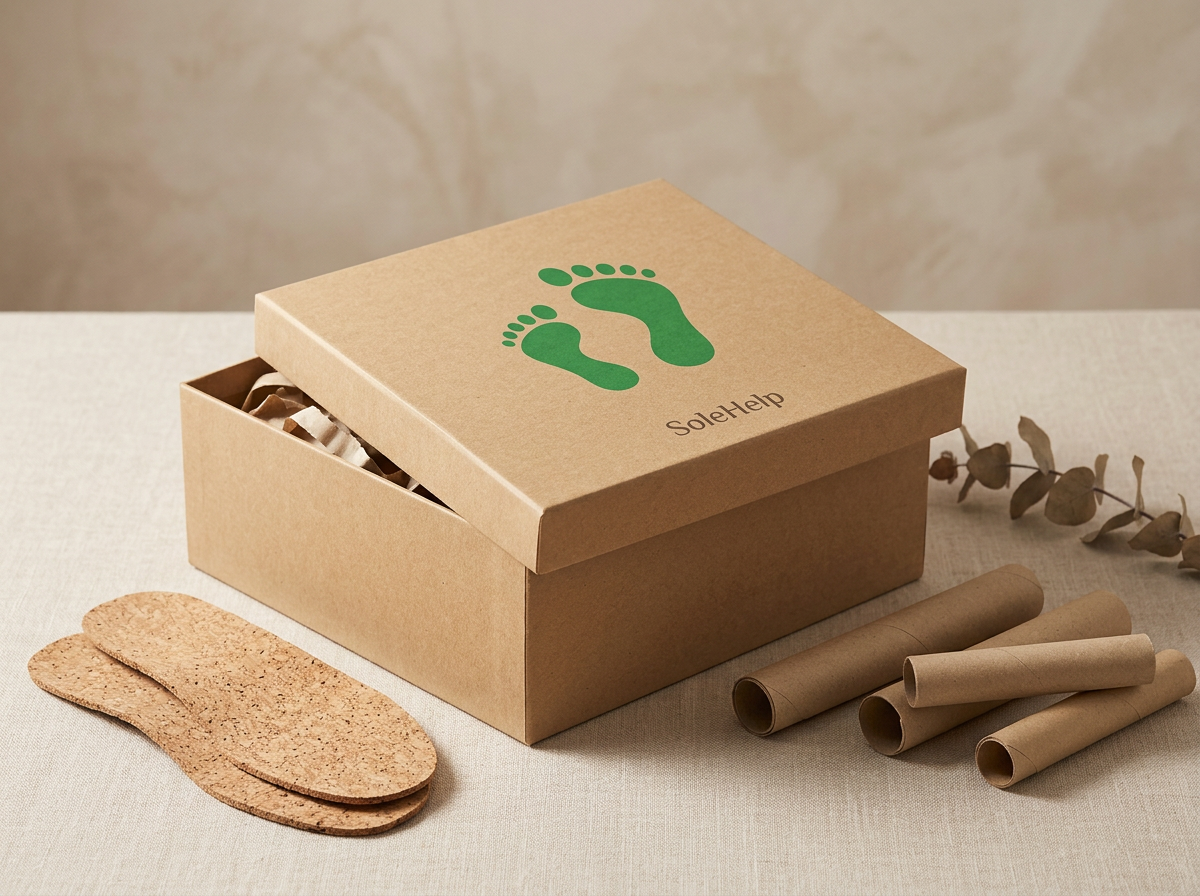 Recyclable kraft packaging and cork insole